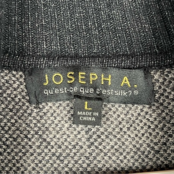 Joseph A. Plaid Turtleneck Sweater Black/Multi Long Dolman Sleeve Large - Picture 8 of 12